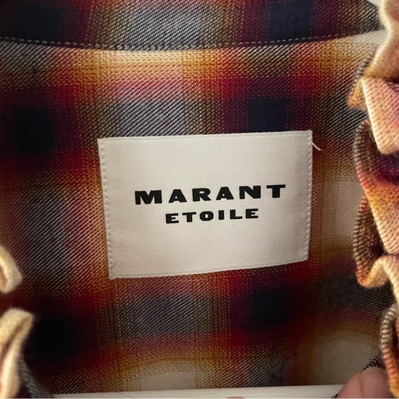 Isabel Marant Etoile Jancis Checked Cotton Shirt Blouse Size 40(L) - Picture 7 of 10